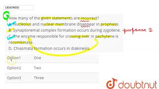 How many of the given statements are incorrect A Nucleolus and nuclear membrane disappear in p [upl. by Chuch778]