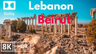 Beirut Lebanon 🇱🇧 in 4k HDR ULTRA HD 60 FPS Dolby Vision™ Drone Video [upl. by Anatak529]