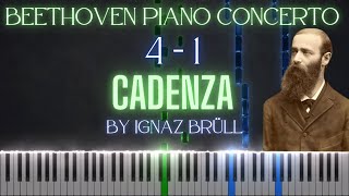 Ignaz Brüll Cadenza For Beethovens Piano Concerto No 4 Op 58 Movement 1 [upl. by Hollinger422]