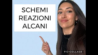 SCHEMI REAZIONI ALCANI [upl. by Akinihs371]