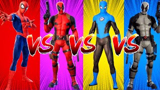 SUPERHERO COLOR DANCE CHALLENGE SpiderMan vs Deadpool vs Blue SpiderMan vs Black Deadpool [upl. by Arted571]