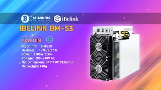 iBeLink BMS3 19Ths 3100W Siacoin Miner Setup [upl. by Cirdet]