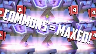 Clash Royale  Gemming to Max Ep 15 Commons  MAXED [upl. by Jemy]