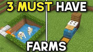 3 Easy Farms Minecraft Bedrock 121 [upl. by Rani]