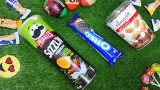 Triple Treat Delight Pringles Oreo Biscuit Amada MOOD ASMR Unboxing [upl. by Linzy347]