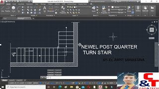 Newel post quarter turn stair [upl. by Carli]