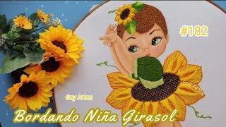 182 Bordando Niña Girasol  Say Artes [upl. by Ibloc]