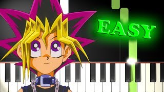 YUGIOH THEME SONG  Easy Piano Tutorial [upl. by Autum]