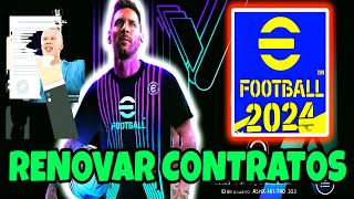 Como RENOVAR CONTRATOS JUGADORES en EFOOTBALL 2024 ✅ [upl. by Melitta]