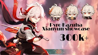 Pyro Kazuha Xianyun Showcase  🔥 [upl. by Raimund505]