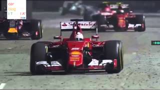 F1 Singapore  Vettel WIN amp Screaming in Team Radio  GRAZIE RAGAZZI [upl. by Ecnarretal15]