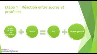 phénomène physico chimique dans le brunissement non enzymatique  la réaction de Maillard [upl. by Rakia]