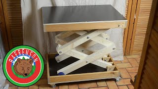 Scissor Lifting Table Mechanism Improvement Long [upl. by Aniret]