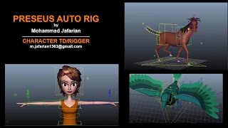 Auto BirdQuadrupedBiped Rigging In Maya By Mohammad Jafarian  Auto Rig [upl. by Yelsnik708]