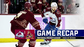 Avalanche  Coyotes 1130  NHL Highlights 2023 [upl. by Donnie726]