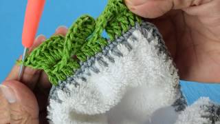 Crochet  Borde de paño puntilla TUTORIAL [upl. by Nysa]