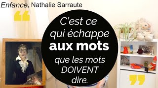 🎵 Enfance de Nathalie Sarraute  quotCest ce qui échappe aux mots que les mots doivent direquot [upl. by Alletsyrc709]