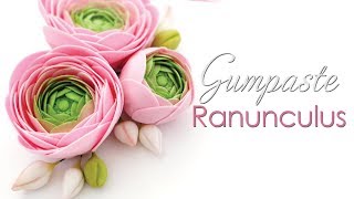 How to make a Gumpaste Ranunculus Flower Tutorial [upl. by Julita522]