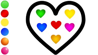 Como Dibujar Corazones Multicolor Paso a Paso How To Draw Multicolored Hearts [upl. by Pascal711]