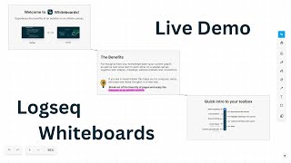 Logseq Whiteboards Demo  QampA [upl. by Jordison]