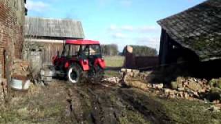 Zetor 7711 Turbo rozbiórka stodoły [upl. by Abbye979]