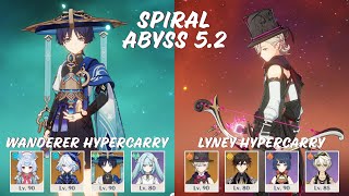 C1 Anemo King amp C0 Lyney Hypercarry  Spiral Abyss 52  Genshin Impact [upl. by Trici678]