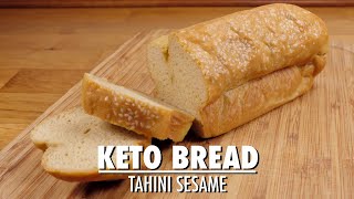 Easy Keto Bread  Low Carb Bread With Tahini Sesame [upl. by Ahsirk548]