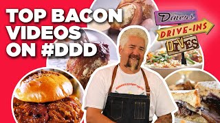 Top 15 Craziest Bacon Videos on DDD with Guy Fieri  Diners DriveIns and Dives  Food Network [upl. by Ecilayram]