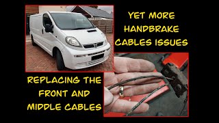 Vivaro front and centre handbrake cables replacement [upl. by Eward72]