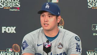 Shohei Ohtani Postgame Press Conference  2024 World Series Game 3 [upl. by Aikcin]