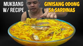 GINISANG ODONG SA SARDINAS  Mukbang Philippines  Mukbang Asmr  Mhers tv [upl. by Onitselec]