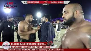 FINAL SARHALA RANUAN VS SHAHKOT LIONS  Bajwa Kalan SHAHKOT Kabaddi Cup 2019  LIVE KABADDI [upl. by Aifos]