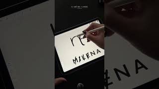 Milena  Procreate Name Logo Design 💫 logodesign procreate namelogochallenge namelogo [upl. by Aznarepse]