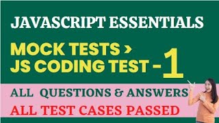 Mock Tests  JS Coding Test  1  JavaScript Essentials  NxtWave  CCBP 40 [upl. by Leanne]