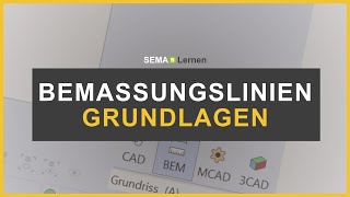 Bemaßungslinien Grundlagen SEMASOFT lernen [upl. by Selemas]