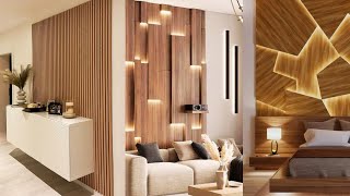 Stylish Modern Living Room Wall Decoration Ideas amp Wall Cladding 2024 Home Interior Wall Design [upl. by Sirois]