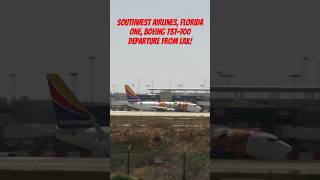 Southwest Airlines Florida One Boeing 737700 departure from LAX [upl. by Nahc]