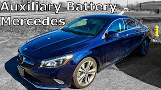 Auxiliary Battery Malfunction  AUX battery Replacement Mercedes [upl. by Annovoj]