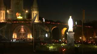 Procession Mariale aux flambeaux at the Sanctuaire de Lourdes  14 September 2024 [upl. by Fisch]