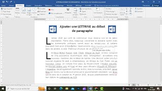 Comment Ajouter une LETTRINE au Début des Paragraphes [upl. by Ardnaeel545]