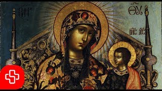 Greek Byzantine orthodox chant Agni Parthene Αγνή Παρθένε Lyric Video [upl. by Morocco]