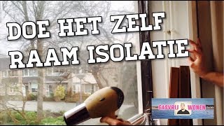 Snel en goedkoop zelf glas isoleren raam isolatiefolie [upl. by Yesteb170]