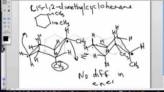 Chair Conformations of Dimethylcyclohexane [upl. by Michigan]