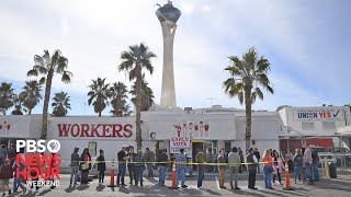 Long lines and confusion test Nevada’s early caucus vote [upl. by Athalee]