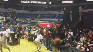 Derrick Rose Highlights 2013 Adidas Manila Tour 3 on 3 point shootout Dunk [upl. by Guyon]