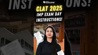 CLAT 2025 Exam Day Instructions  Important Do’s amp Don’ts for Test Day clat2025 [upl. by Bamford826]