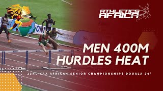 Mens 400m Hurdles Heat 2  DOUALA 24  23rd CAA African Athletics Senior Championships [upl. by Alper]