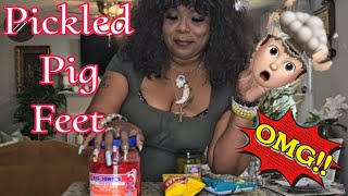 Vlog Lets Eat😋Pickled Pig Feet🤤Food Challenge  Pickled Pig Feet 🐾Howtocookjamaican [upl. by Lash]