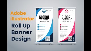 Roll up Banner amp Company Profile Brochure Design in adobe illustator 2024 [upl. by Aciemaj]