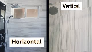 Horizontal vs Vertical Shower Tiles MODERN SHOWERS Bathrooms DIY Project [upl. by Starlin]